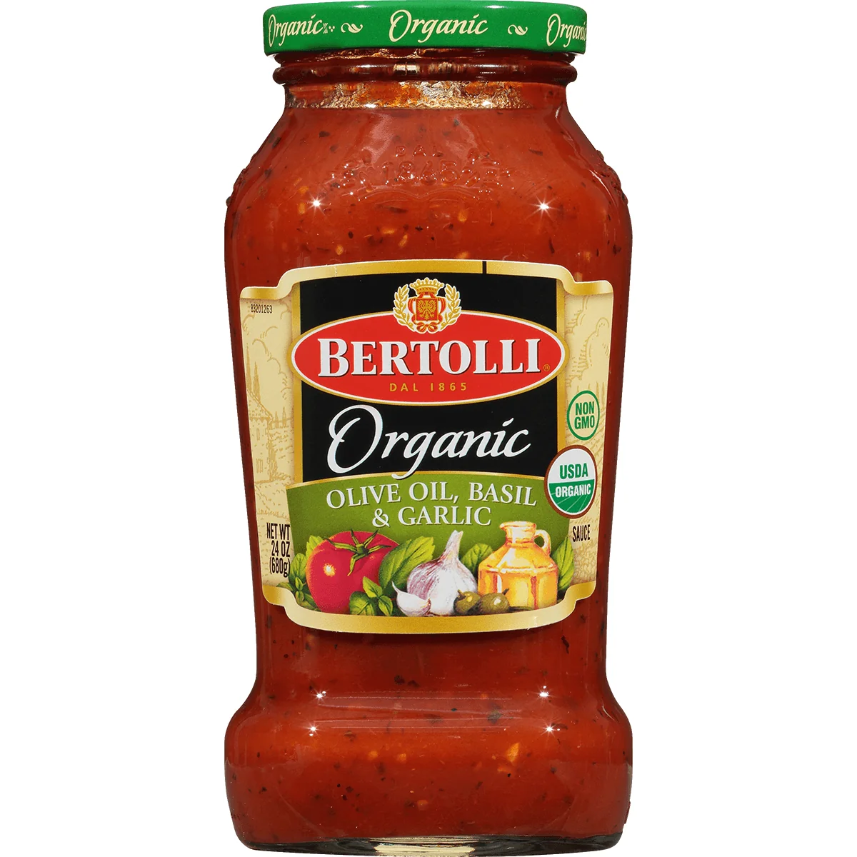 Bertolli Organic Oliv.OilBasil&Garlic Sc