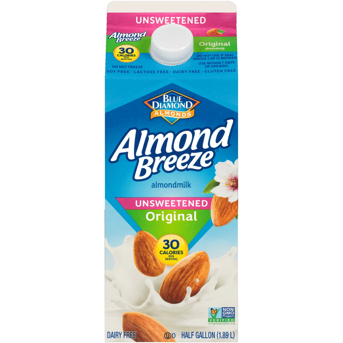 Blue Diamond Almond Brze Orig.Unswt Milk 64floz
