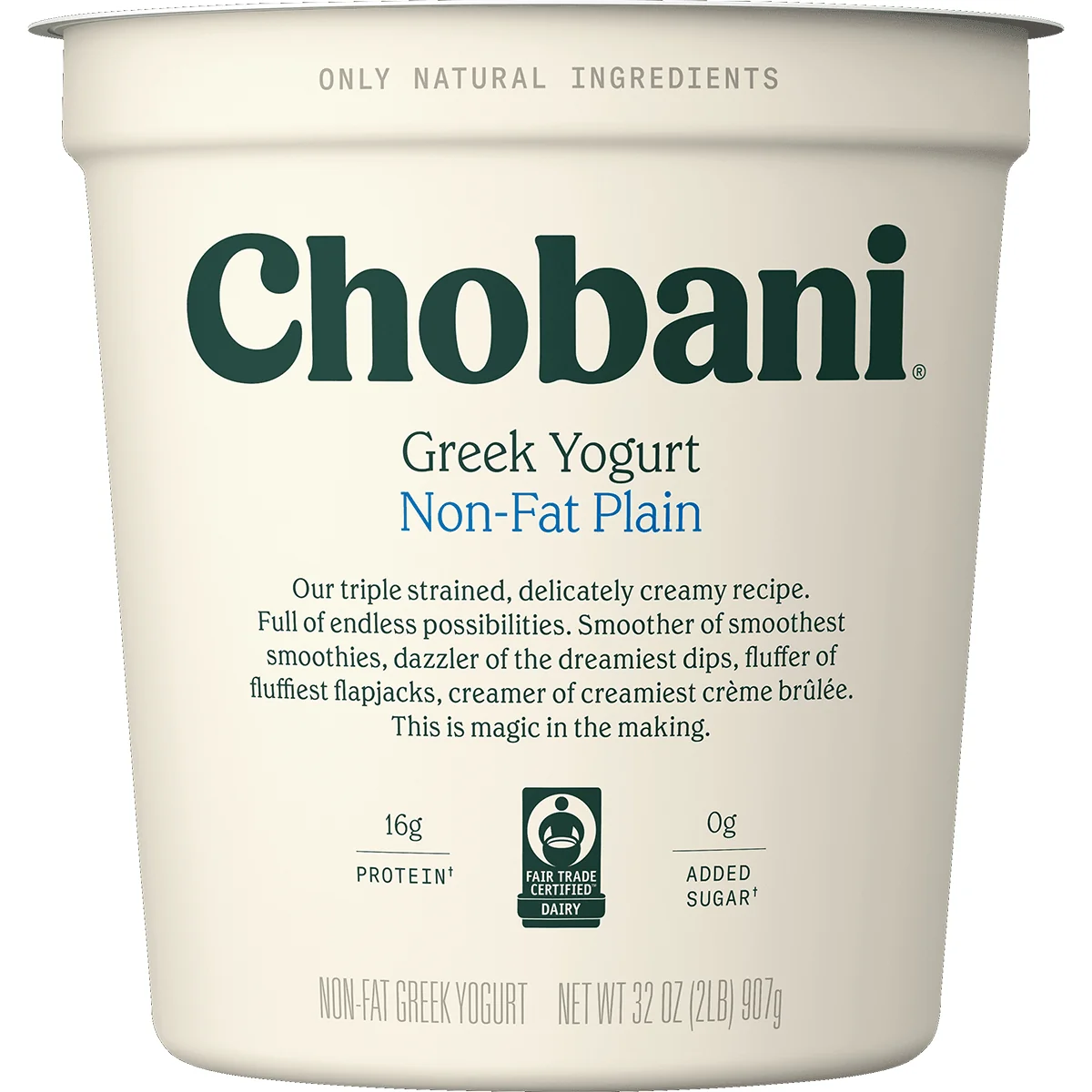 Chobani Greek Yogurt Natural 907G