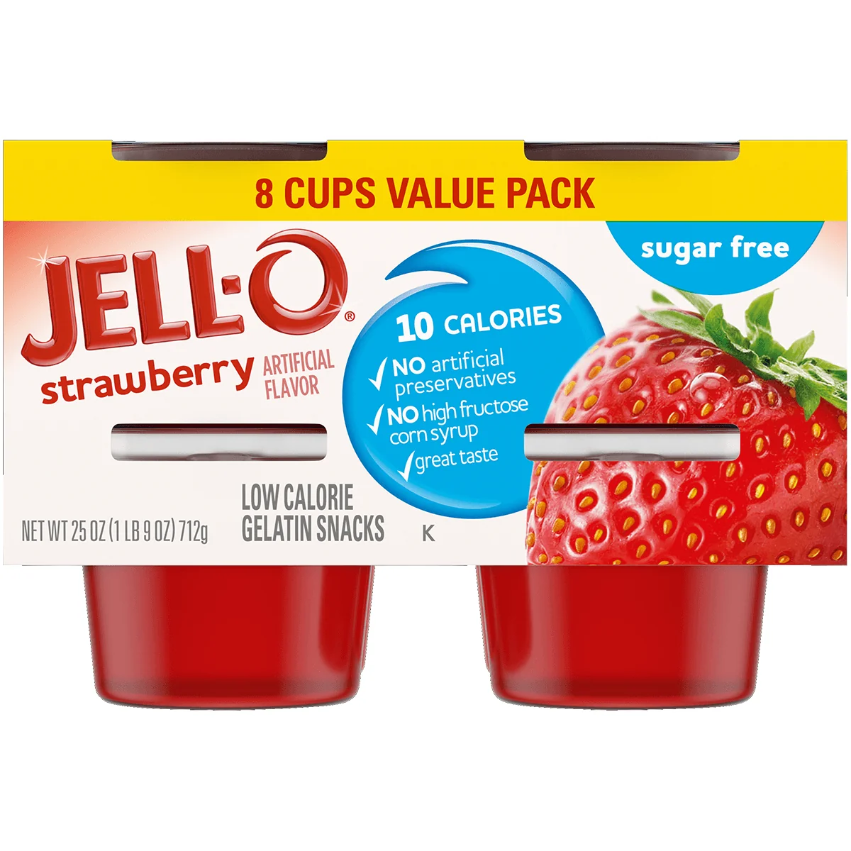 Jello Gelatina Strawberry 4pk