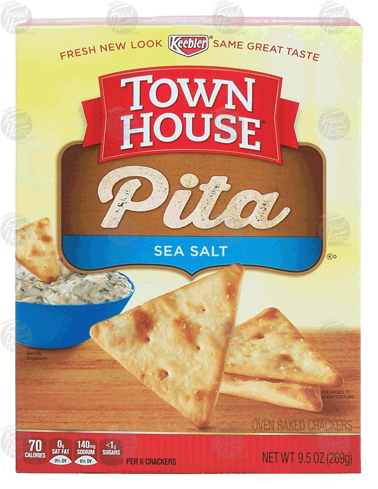 Keebler TH Sea Sea Salt Pita Crackers 9.