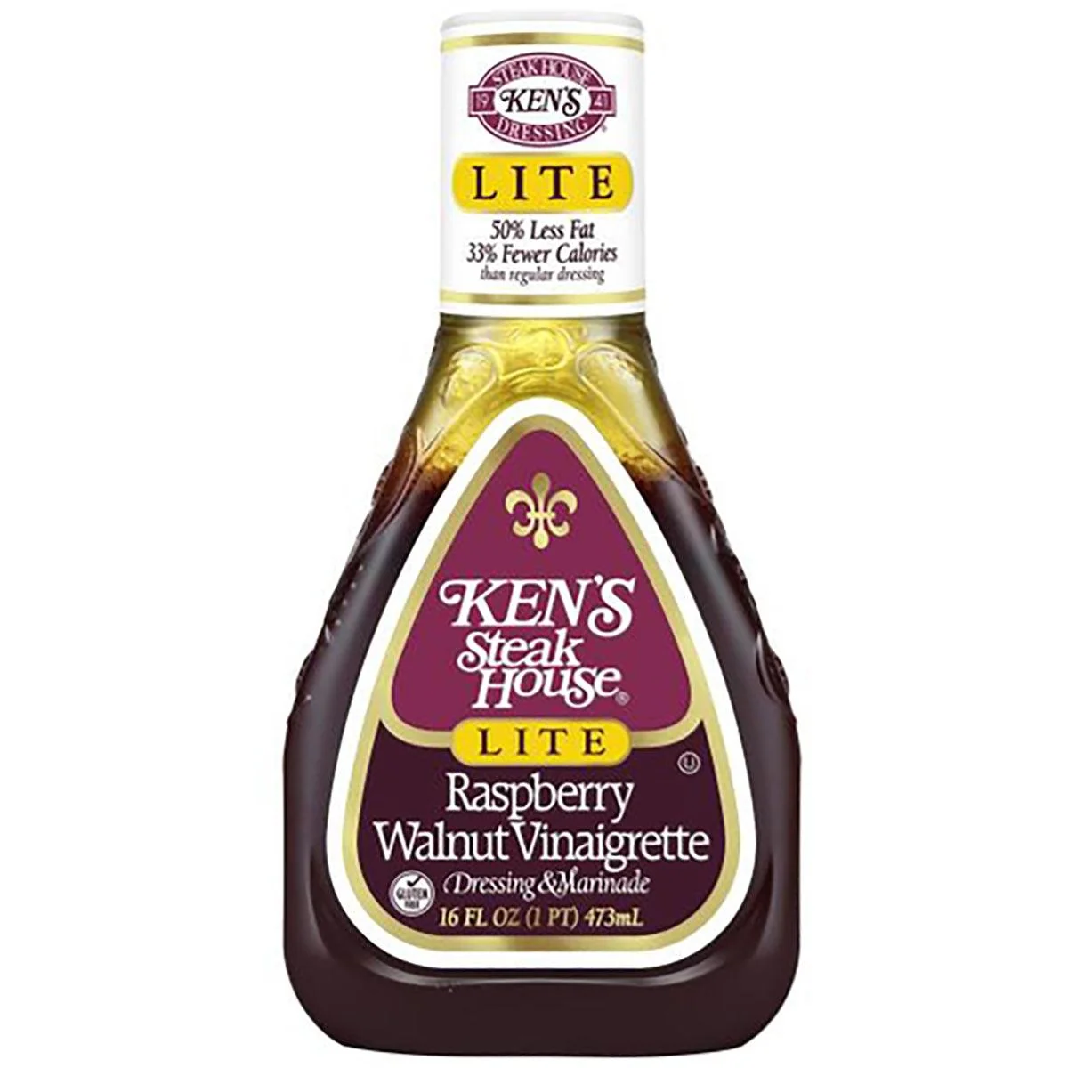 Kens Lt Raspberry  W/Vinaigrette 16flz