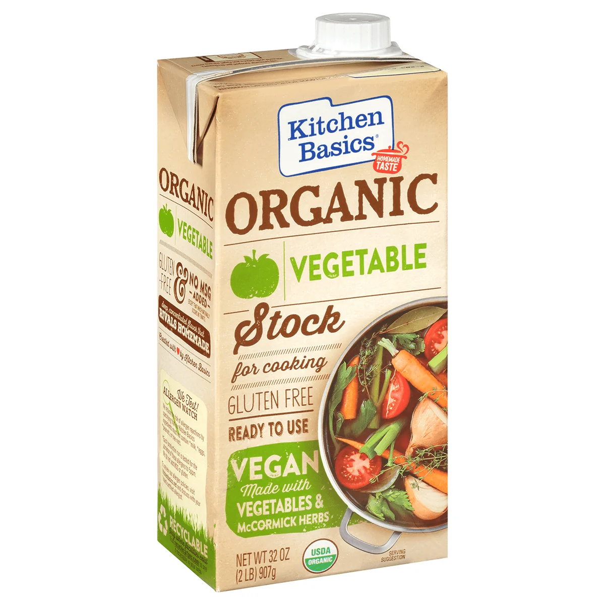 Kitchen Basics GF Organic Veg. Stock 32o