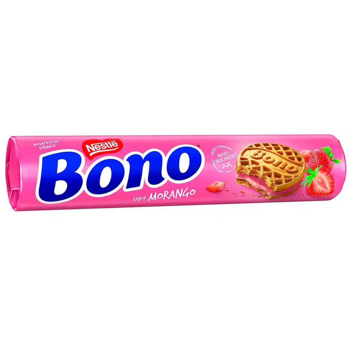 Nestle Bono Biscoito Recheado Morango 90g