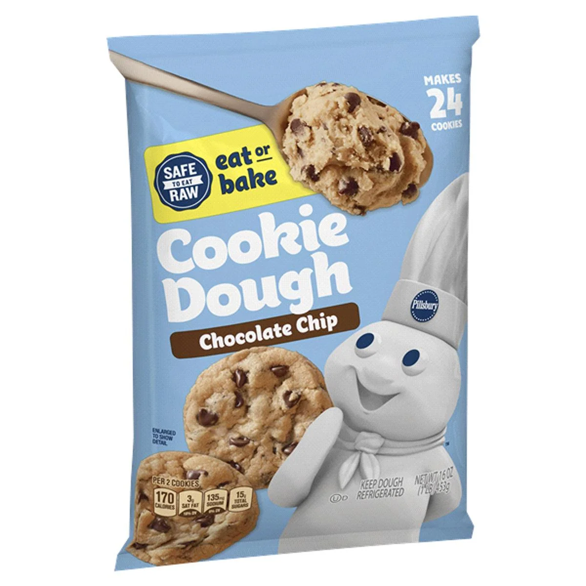 Pillsbury RTB Choc Chip Cookies 16z