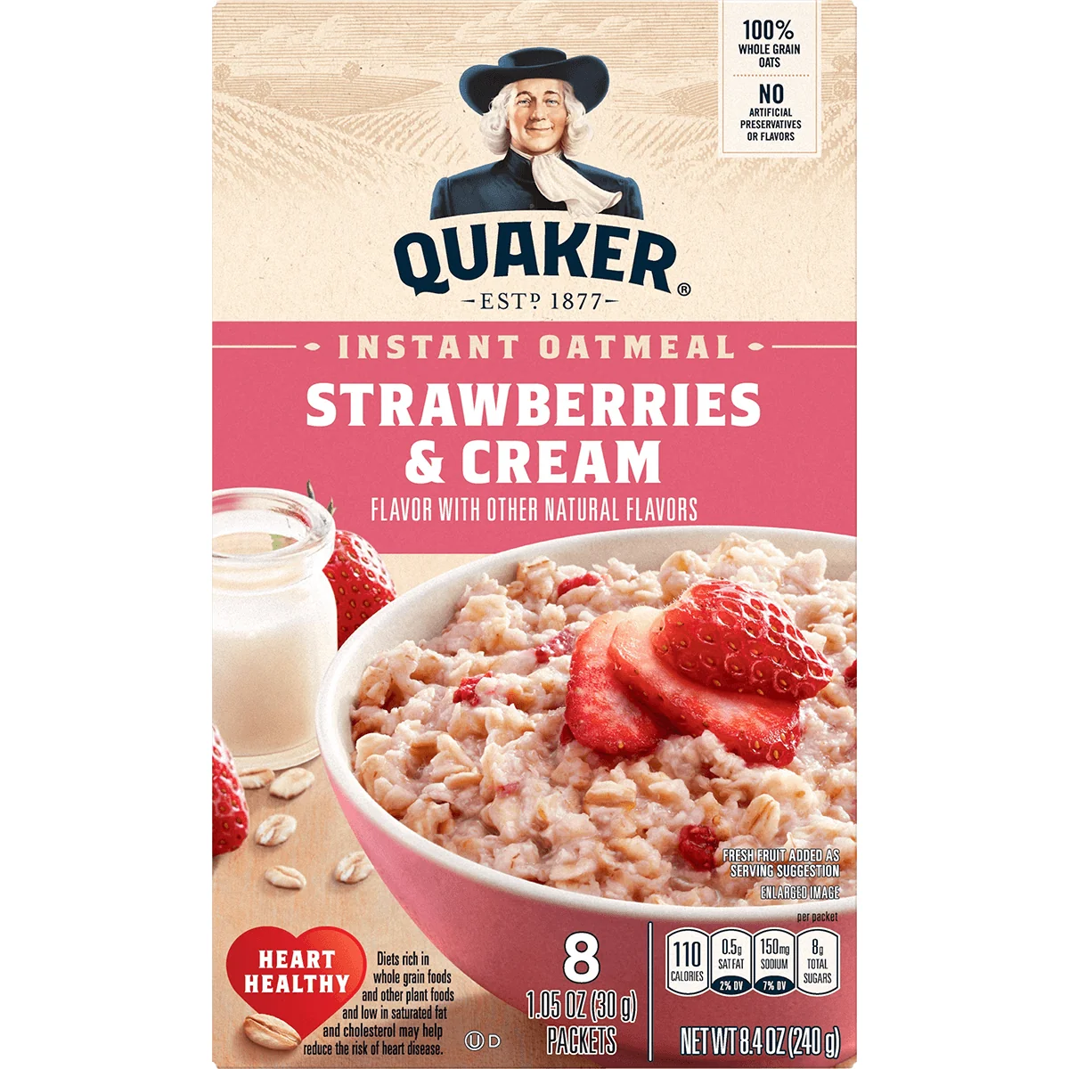 Quaker IO FNC Strawberries&Cream 8.40oz