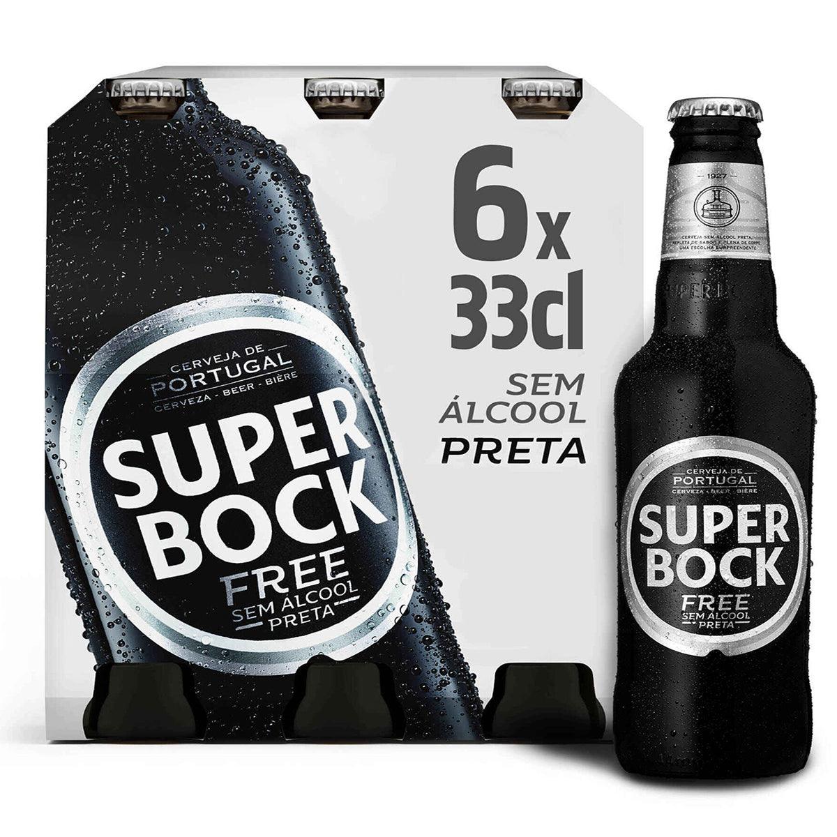 Super Bock Cerveja Preta Sem Alcool 6pk