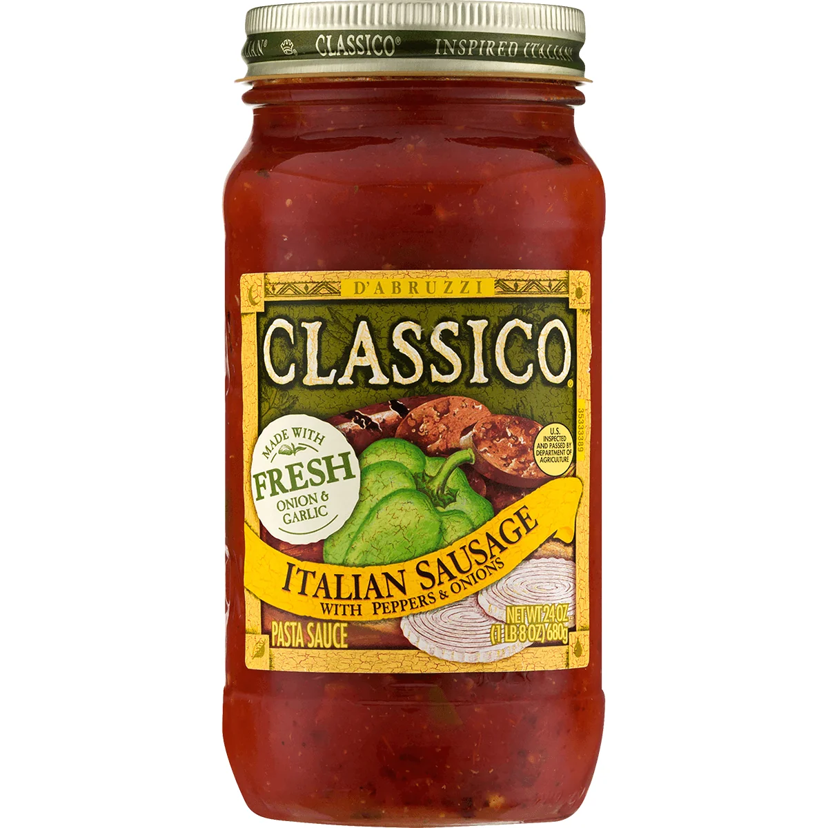 Classico Saus/Pepp/Onion Sce 24oz
