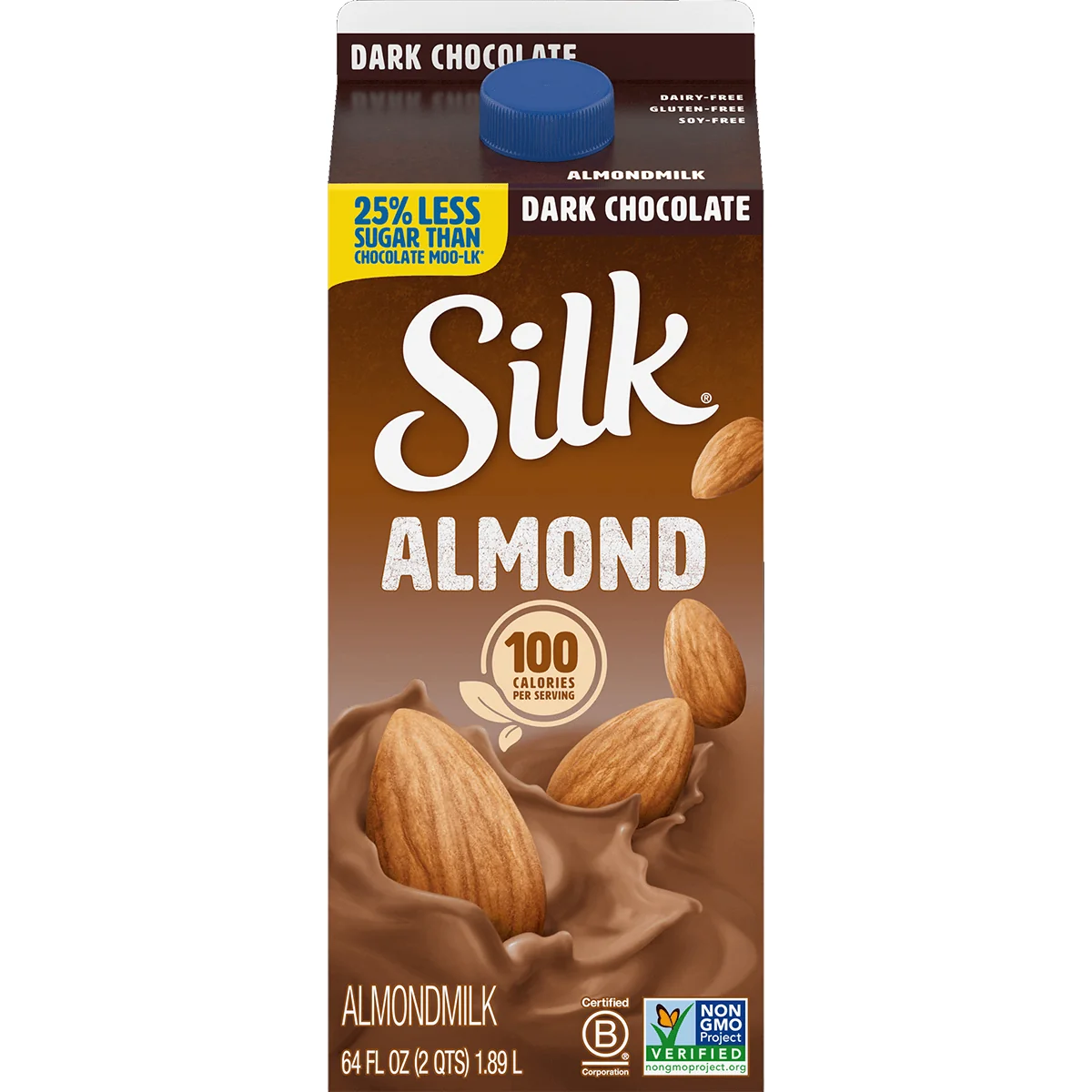 Silk Soy Almond Dark Choc.Milk 64floz