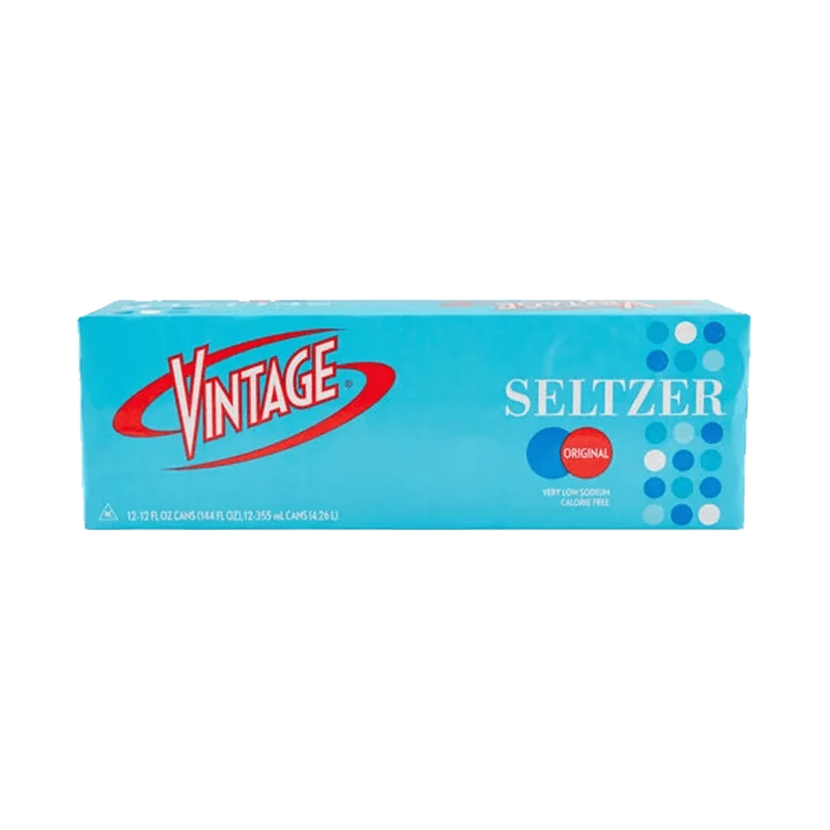Vintage Reg Seltzer Water Can 12Pack